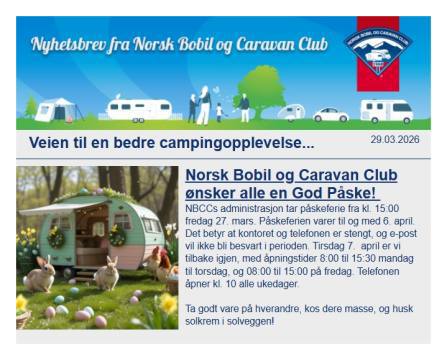 Nyhetsbrev fra NBCC